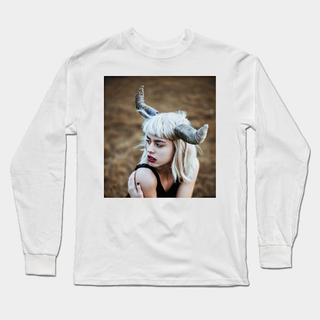 Horns Long Sleeve T-Shirt by JovanaRikalo